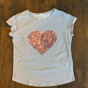 Girl sequence flip tee